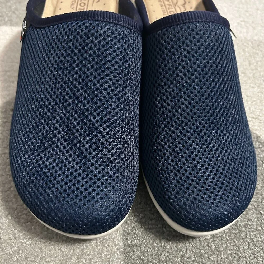Fly Flot Clogs Mules Slip On Navy‎ Mesh Women's Size: 39 (US Size 8) - Picture 5 of 12